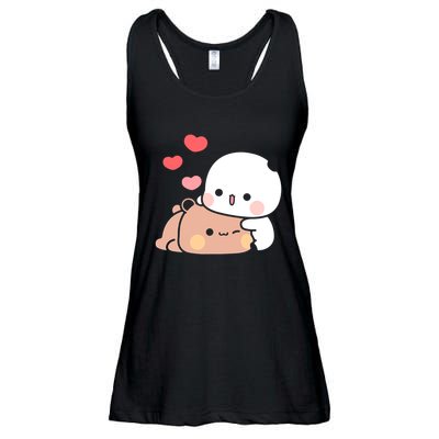 Panda Bear Hug Bubu Dudu Valentines DayS Ladies Essential Flowy Tank