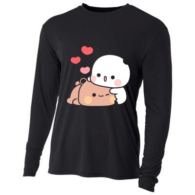 Panda Bear Hug Bubu Dudu Valentines DayS Cooling Performance Long Sleeve Crew
