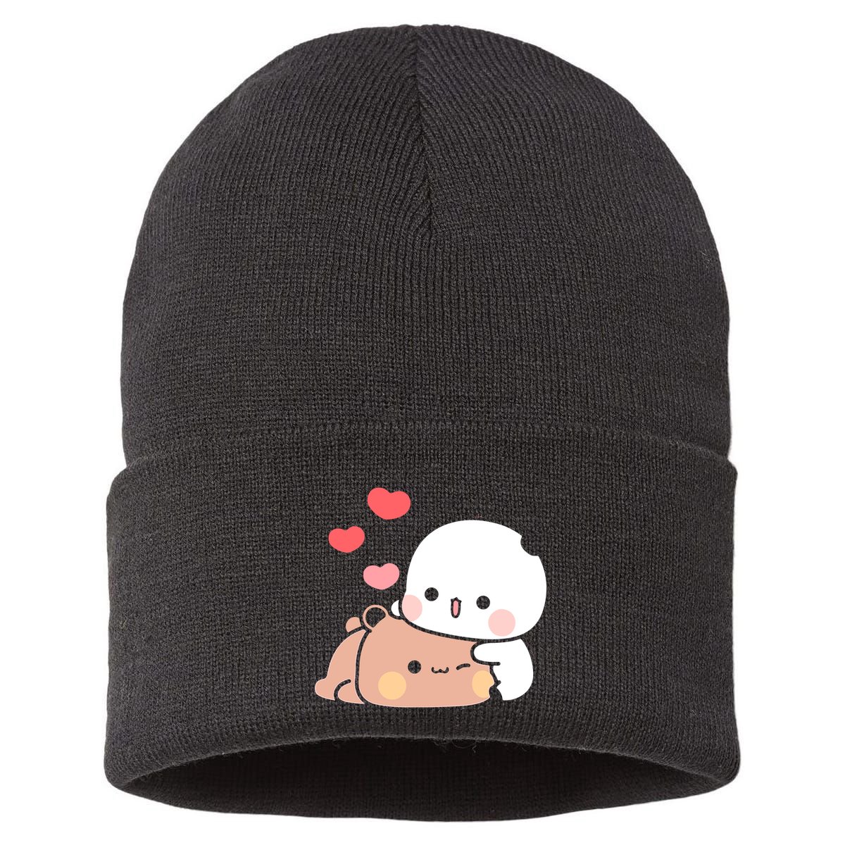 Panda Bear Hug Bubu Dudu Valentines DayS Sustainable Knit Beanie