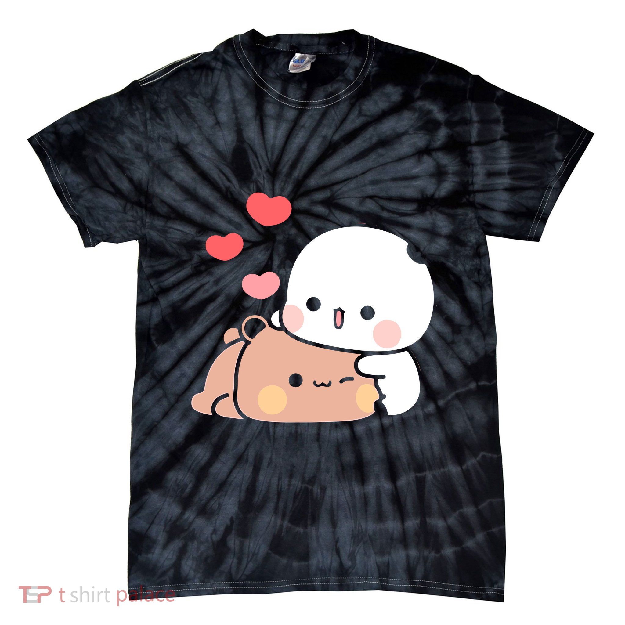 Panda Bear Hug Bubu Dudu Valentines DayS Tie-Dye T-Shirt