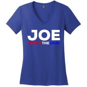 Pro Biden Here’S The Deal Joe Biden Supporter Cute Gift Women's V-Neck T-Shirt