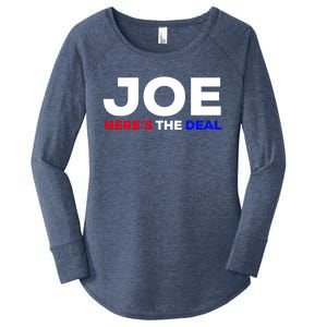 Pro Biden Here’S The Deal Joe Biden Supporter Cute Gift Women's Perfect Tri Tunic Long Sleeve Shirt