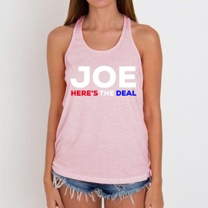 Pro Biden Here’S The Deal Joe Biden Supporter Cute Gift Women's Knotted Racerback Tank