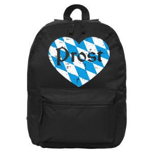 Prost Bavarian Heart Cute Oktoberfest 16 in Basic Backpack