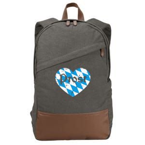 Prost Bavarian Heart Cute Oktoberfest Cotton Canvas Backpack