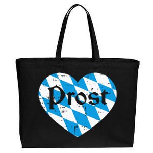 Prost Bavarian Heart Cute Oktoberfest Cotton Canvas Jumbo Tote