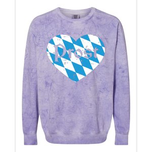 Prost Bavarian Heart Cute Oktoberfest Colorblast Crewneck Sweatshirt