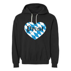 Prost Bavarian Heart Cute Oktoberfest Garment-Dyed Fleece Hoodie