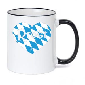 Prost Bavarian Heart Cute Oktoberfest 11oz Black Color Changing Mug