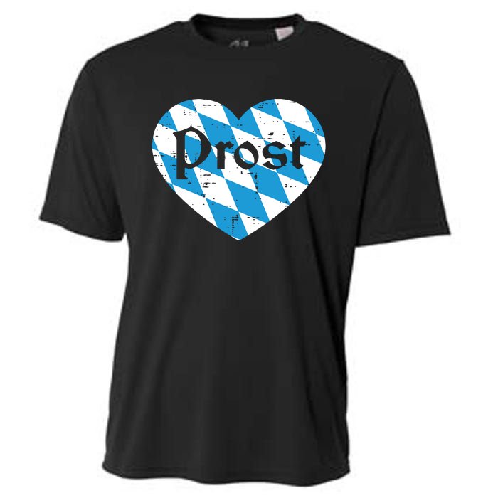 Prost Bavarian Heart Cute Oktoberfest Cooling Performance Crew T-Shirt