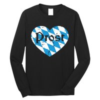 Prost Bavarian Heart Cute Oktoberfest Long Sleeve Shirt