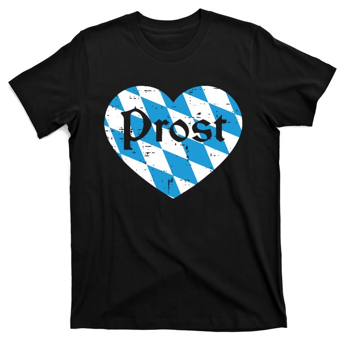 Prost Bavarian Heart Cute Oktoberfest T-Shirt