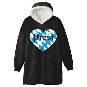 Prost Bavarian Heart Cute Oktoberfest Hooded Wearable Blanket