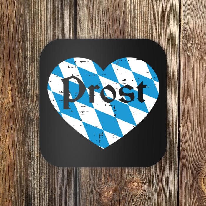 Prost Bavarian Heart Cute Oktoberfest Coaster