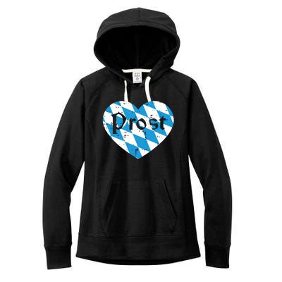 Prost Bavarian Heart Cute Oktoberfest Women's Fleece Hoodie