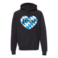 Prost Bavarian Heart Cute Oktoberfest Premium Hoodie