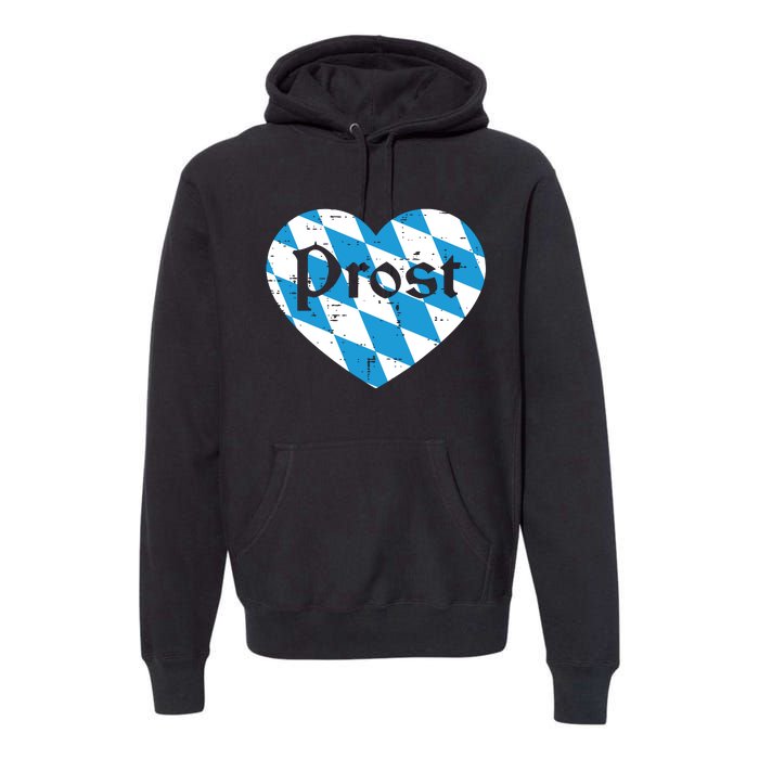 Prost Bavarian Heart Cute Oktoberfest Premium Hoodie