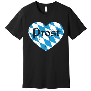 Prost Bavarian Heart Cute Oktoberfest Premium T-Shirt