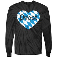 Prost Bavarian Heart Cute Oktoberfest Tie-Dye Long Sleeve Shirt