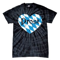 Prost Bavarian Heart Cute Oktoberfest Tie-Dye T-Shirt