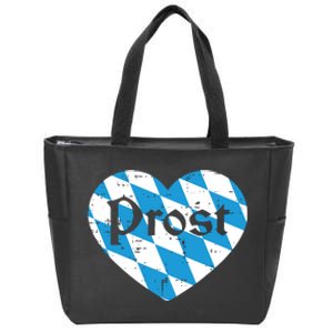 Prost Bavarian Heart Cute Oktoberfest Zip Tote Bag