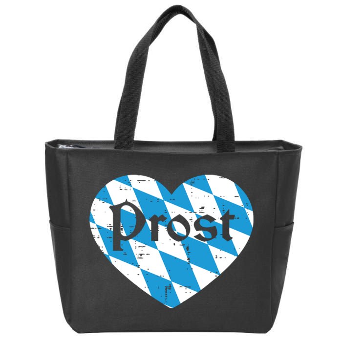 Prost Bavarian Heart Cute Oktoberfest Zip Tote Bag