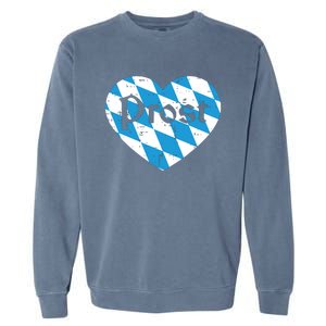 Prost Bavarian Heart Cute Oktoberfest Garment-Dyed Sweatshirt