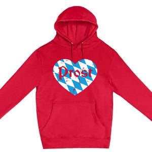 Prost Bavarian Heart Cute Oktoberfest Premium Pullover Hoodie