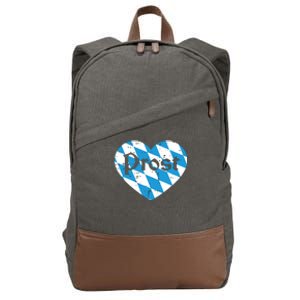 Prost Bavarian Heart Cute Oktoberfest Cotton Canvas Backpack