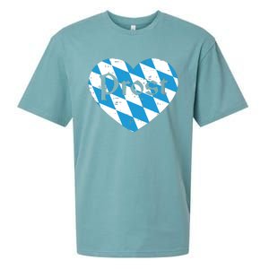 Prost Bavarian Heart Cute Oktoberfest Sueded Cloud Jersey T-Shirt