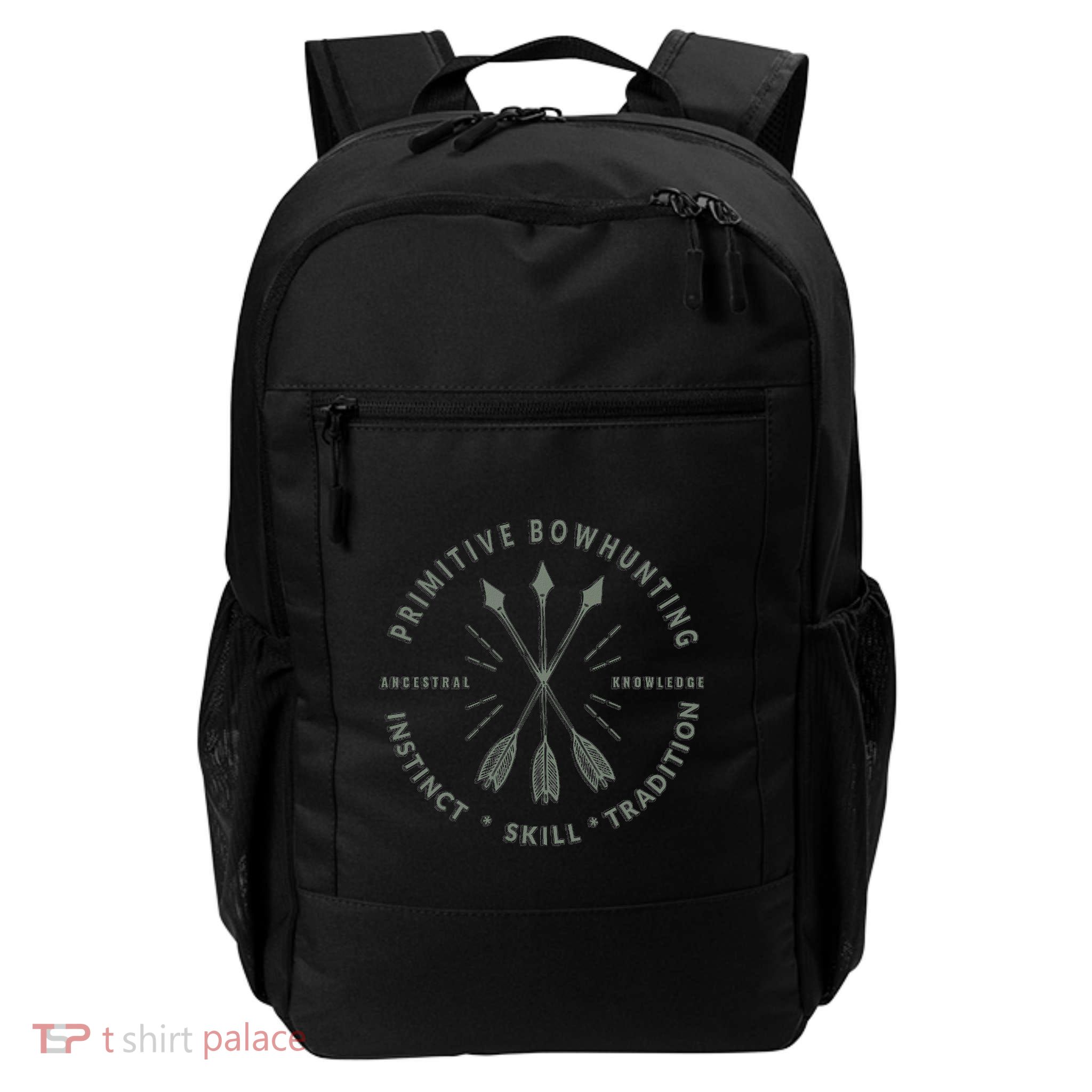 Primitive Bow Hunting  Archery Bow Hunter Gift Daily Commute Backpack