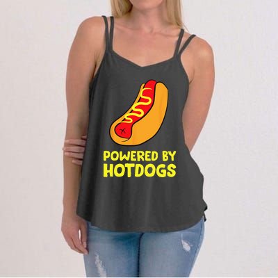 Powered By Hotdogs Funny Hotdog Women's Strappy Tank