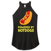 Powered By Hotdogs Funny Hotdog Women's Perfect Tri Rocker Tank