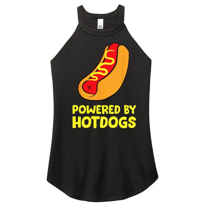 Powered By Hotdogs Funny Hotdog Women's Perfect Tri Rocker Tank