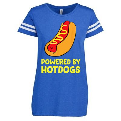 Powered By Hotdogs Funny Hotdog Enza Ladies Jersey Football T-Shirt