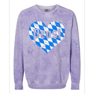 Prost Bavarian Heart Bayern Cute Oktoberfest Colorblast Crewneck Sweatshirt