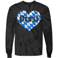 Prost Bavarian Heart Bayern Cute Oktoberfest Tie-Dye Long Sleeve Shirt