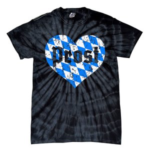 Prost Bavarian Heart Bayern Cute Oktoberfest Tie-Dye T-Shirt