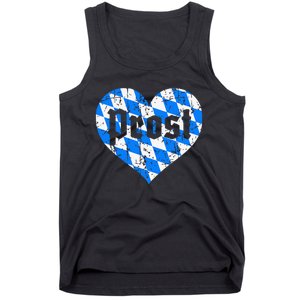 Prost Bavarian Heart Bayern Cute Oktoberfest Tank Top