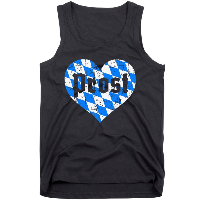 Prost Bavarian Heart Bayern Cute Oktoberfest Tank Top