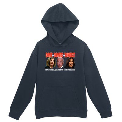 Pelosi Biden Harris Are Dumb & Dumber & Dumbest Urban Pullover Hoodie