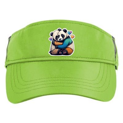 Panda Bear Hugs Love Adult Drive Performance Visor