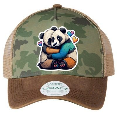 Panda Bear Hugs Love Legacy Tie Dye Trucker Hat