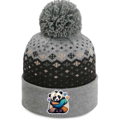 Panda Bear Hugs Love The Baniff Cuffed Pom Beanie