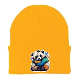 Panda Bear Hugs Love Knit Cap Winter Beanie