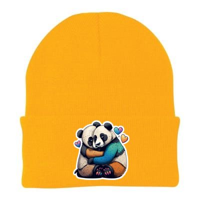 Panda Bear Hugs Love Knit Cap Winter Beanie