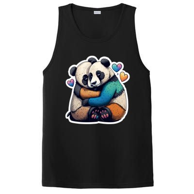 Panda Bear Hugs Love PosiCharge Competitor Tank