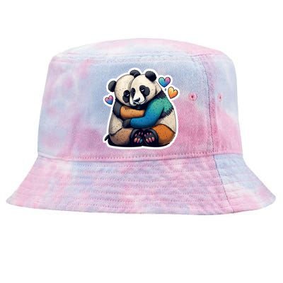 Panda Bear Hugs Love Tie-Dyed Bucket Hat