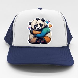 Panda Bear Hugs Love Trucker Hat