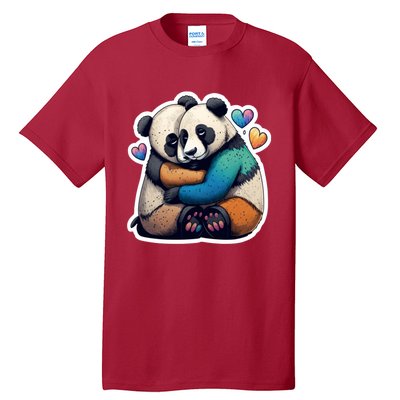 Panda Bear Hugs Love Tall T-Shirt